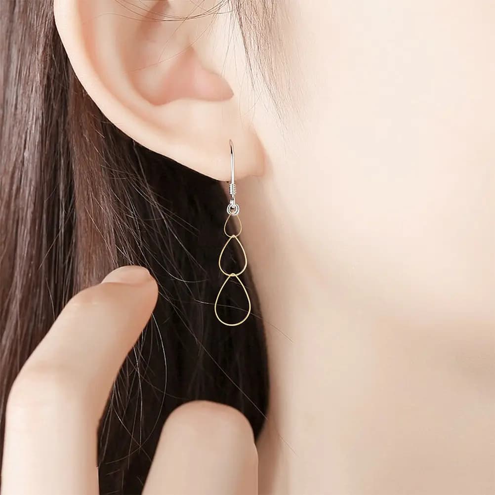 20 Pezzi Ciondoli Geometrici a Goccia d'Acqua per Creazione Gioielli Fai da Te, Collane, Bracciali, Orecchini, Decorazioni in Metallo