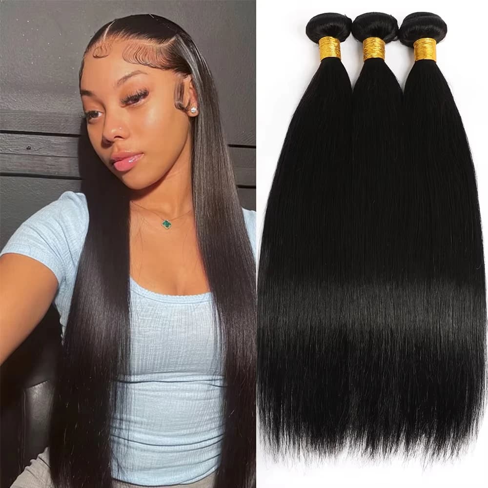 Extensions of Brazilian Virgin Hair 100% Not Negotiated, Smooth, Quick Weaving, in Fascism, Human Hair Remy, Natural Black