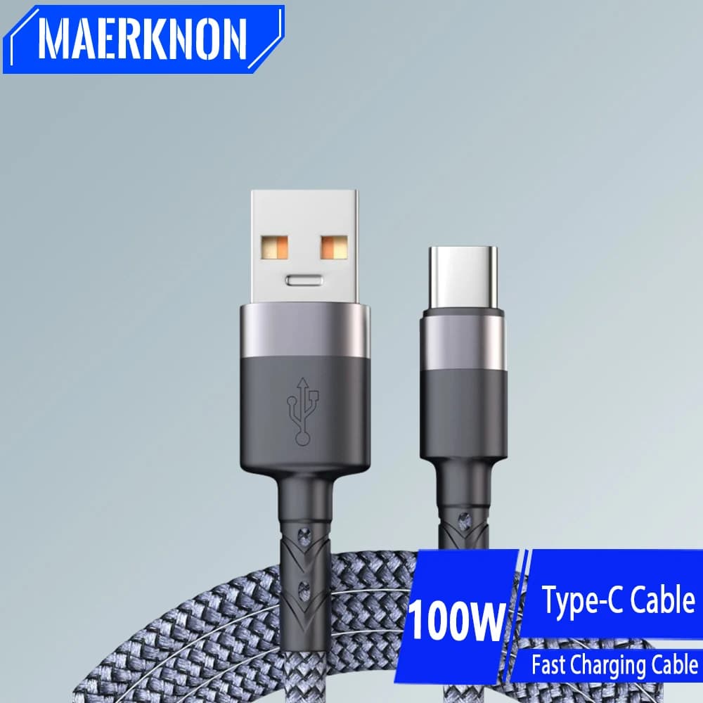 Cavo di tipo C da 100W cavo di ricarica rapida USB C PD per iPhone 15 Samsung S21 A51 xiaomi 10 redmi cavo USB di tipo C Huawei