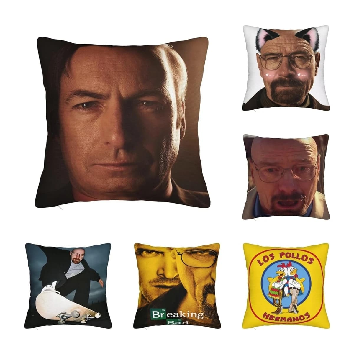 Saul Goodman Attore Federa quadrata Breaking Bad Fodere per cuscini Federa decorativa con cerniera personalizzata per divano 40 * 40 cm