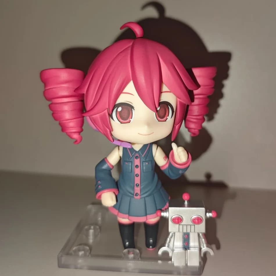 2026 cute Kasane Teto Twin-Tail Anime Girl Figure Set Collectible Dolls with Two Poses, Cute Character Statues for Desktop Deco
