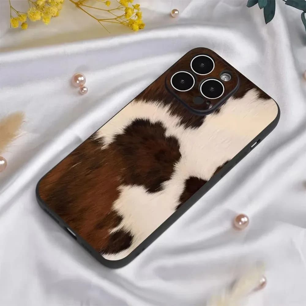 Phone Case For Xiaomi Redmi Note 15 14 13 12 12S 11 11S 10 9 8 7 Pro Plus 4G 5G Soft Silicone Back Cover HOT Brown Cow Print