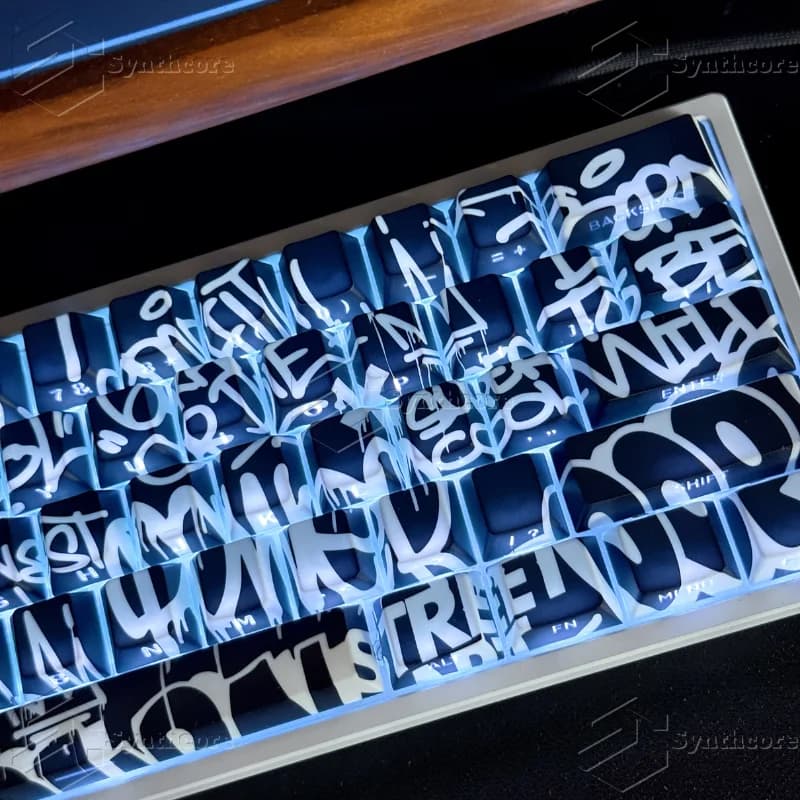 74 Kes Graffiti 2.0 Wheelchair Covers PBT Dye-Sub Cherry Side Printer for Mechanical Keyboard 61 65 68 87