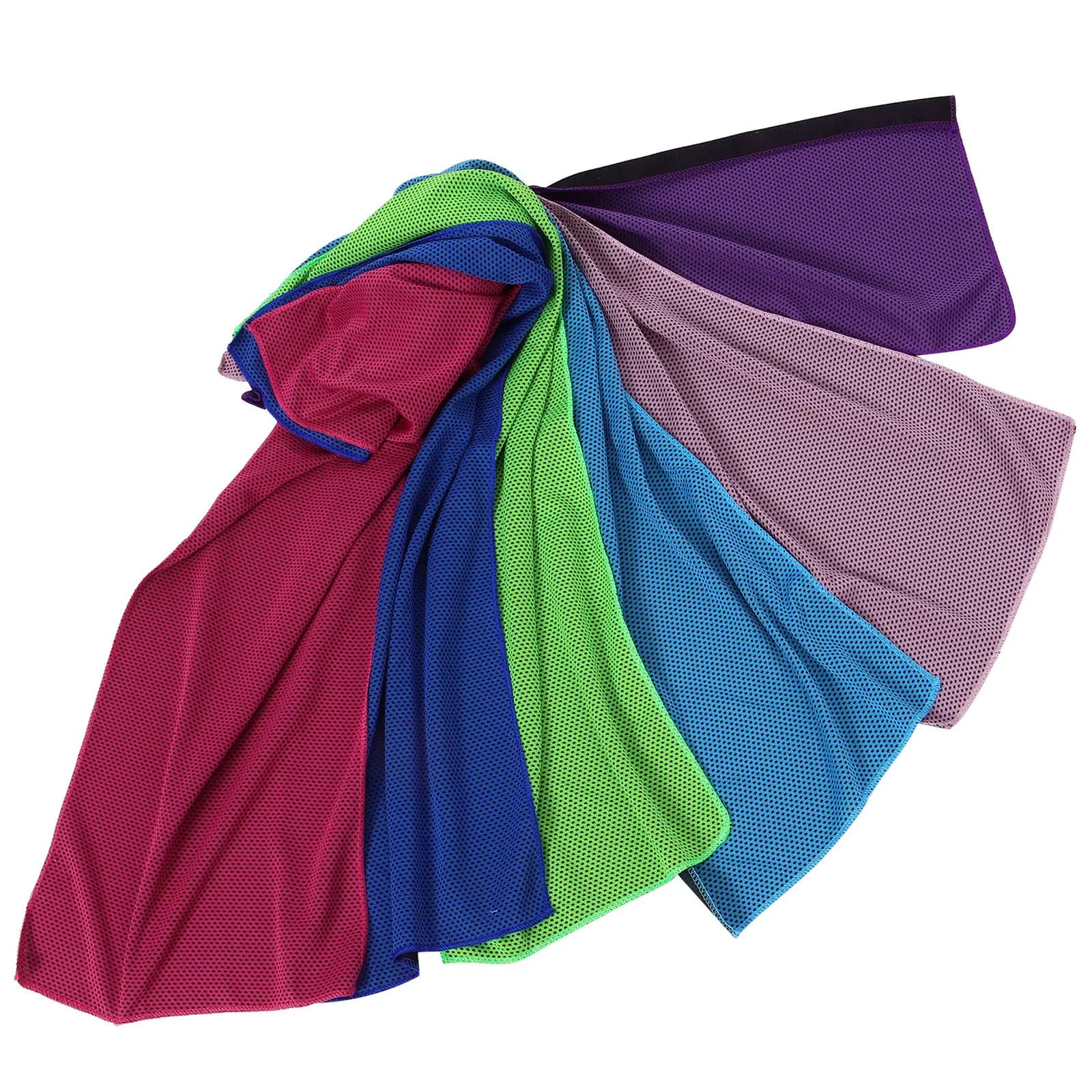 6Pcs Lightweight Cooling Towels Soft Breathable Quick Dry Sweat Absorbing Gym Fitness Yoga Workout Travel Towels