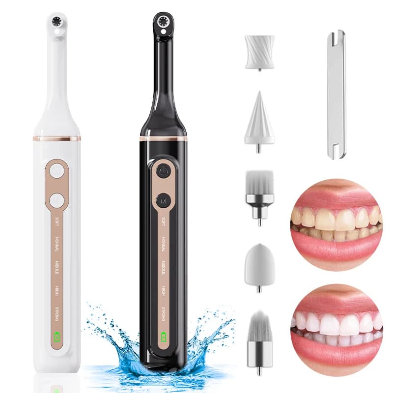 Lucidatore Elettrico per Denti, Scaler Dentale Multifunzione, Rimuovi Macchie, Placca e Tartaro 5 in 1, Spazzolino per Adulti, Pulitore Sbiancante per Denti