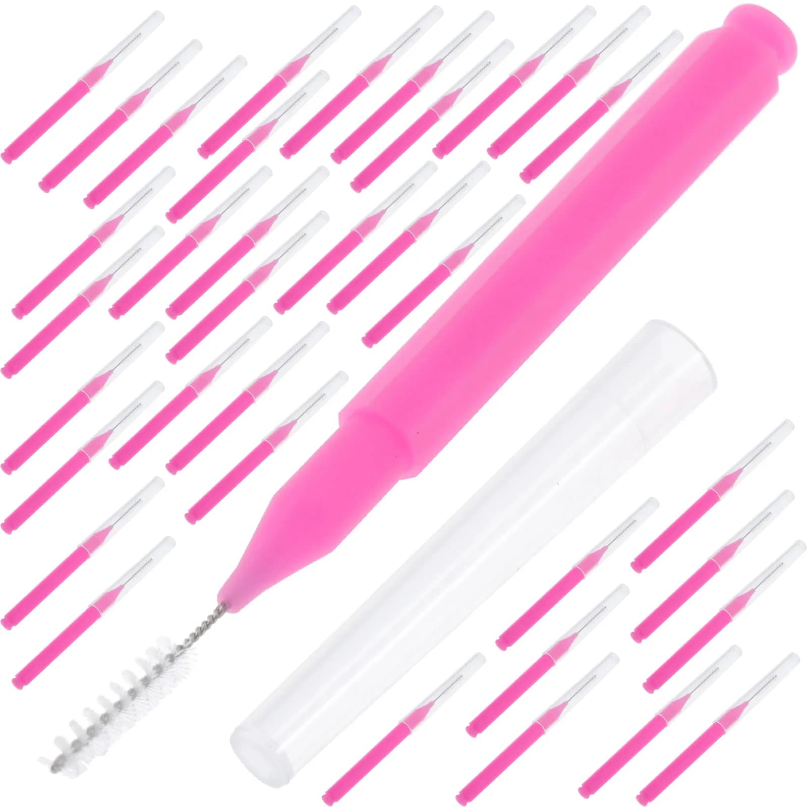 100 pz. Pennello per sopracciglia in plastica, applicatore per ciglia, strumento per laminazione, bacchetta trucco riutilizzabile per mascara, pettine per sopracciglia, extension ciglia