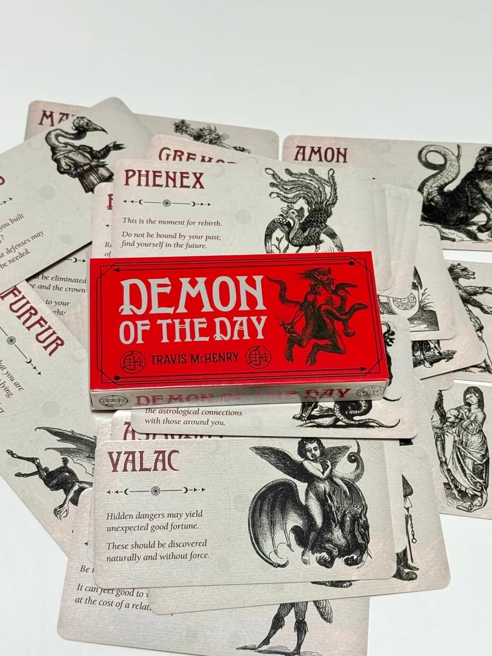 Mazzo di carte Demon Of The Day, versione inglese, 40 messaggi ispiratori, divinazione, gioco da tavolo, carte oracolo