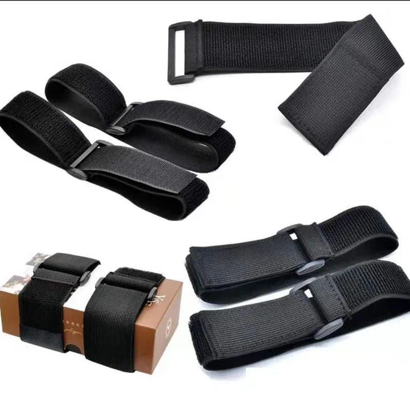 2/5PCS Elastico personalizzabile Fibbia inversa Nylon Magic Elastic Band Gancio Anello Fascette Gancio Cinghie nastro di fissaggio appiccicoso