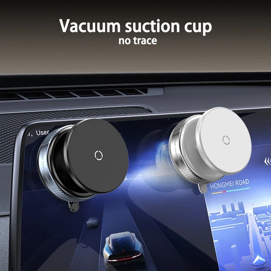 Car Phone Support, Magsafe 360 ° Auto Magnetic Vacuum Smart Car Stand with Magnetic Suction Bracket for Vacuum Absorption with Rotating