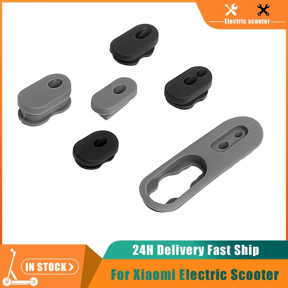 Porta di ricarica Coperchio antipolvere impermeabile per scooter elettrico Xiaomi 4 Pro Copri manica in silicone Set di cavi da 5 pezzi Parte scooter