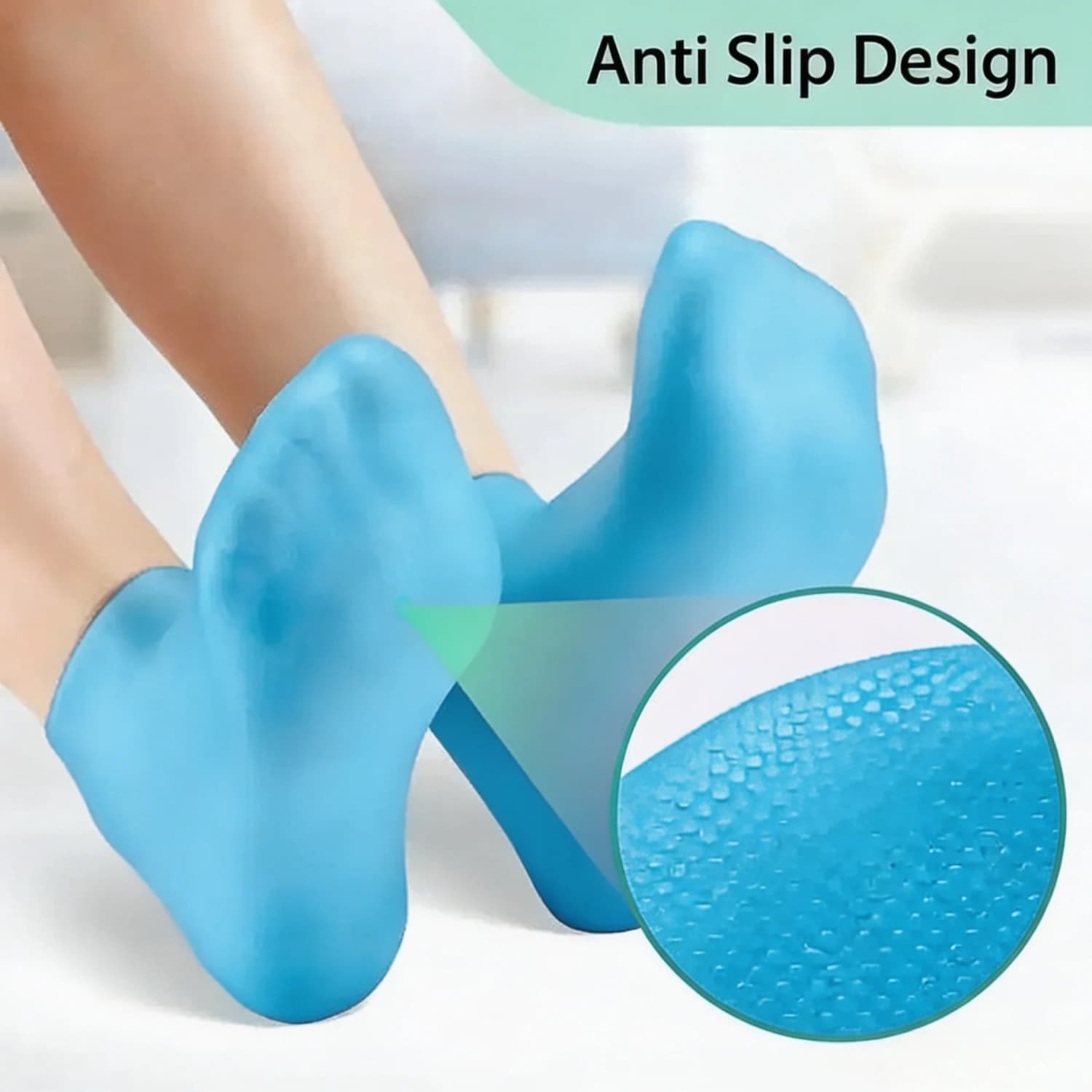 Calzini idratanti in gel di silicone, calzini all'aloe vera, calzini per pedicure per piedi secchi e screpolati, talloni e pelle ruvida e morta.