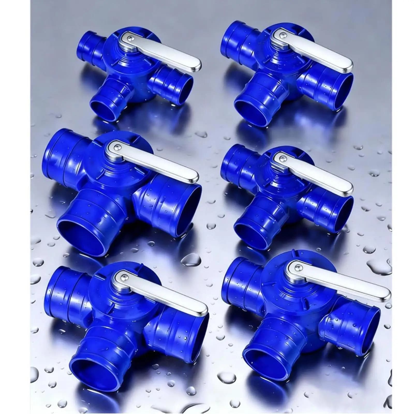 High Flow 3 Way Hose Splitter Leakproof Garden Water Valve Wear Resistant Sturdy Connector for Lawn Pipe Extension