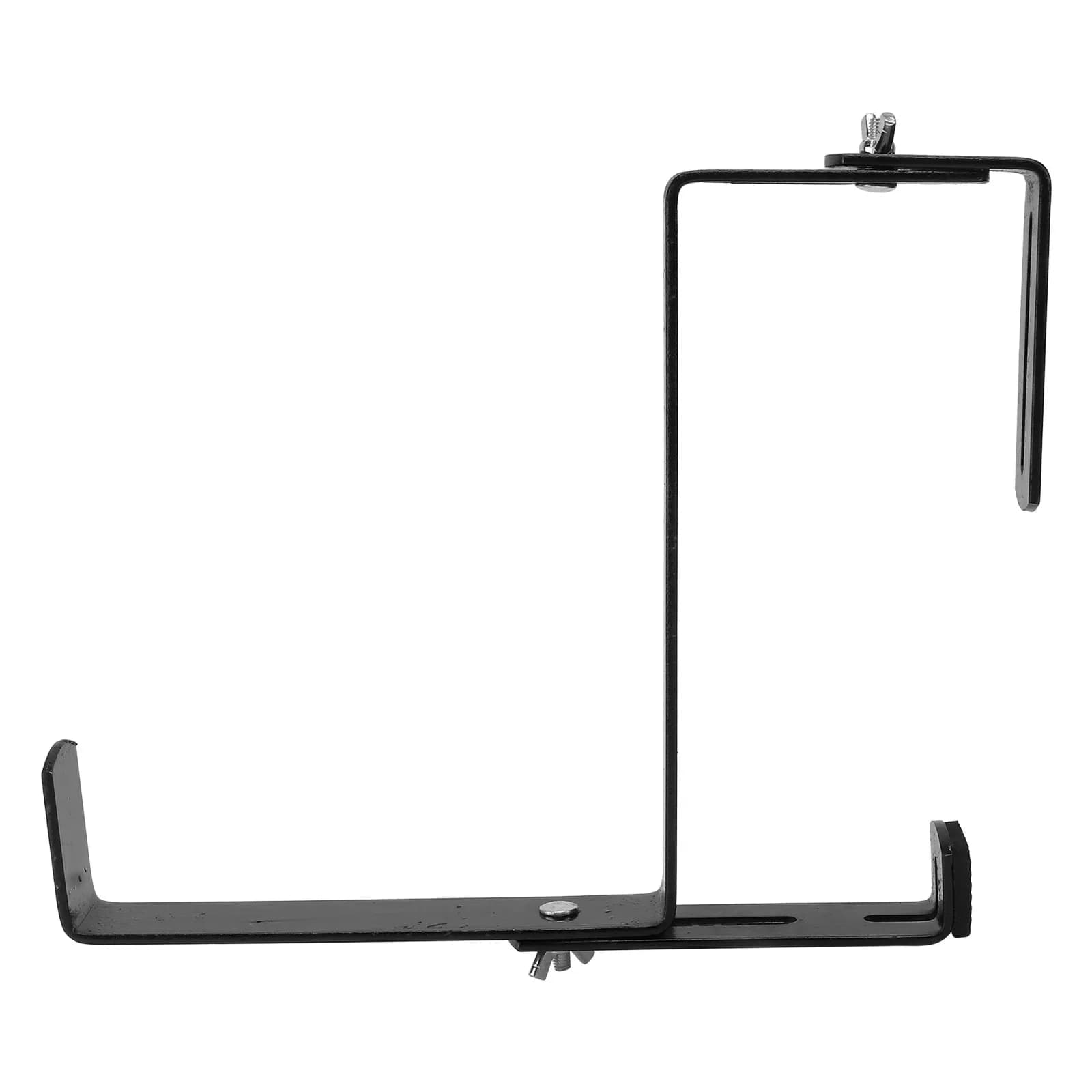 1Pcs Hanging Flower Pot Hanger Black Multifunctional Balcony Railing Bracket Iron Plant Holder for Home Garden Decoration