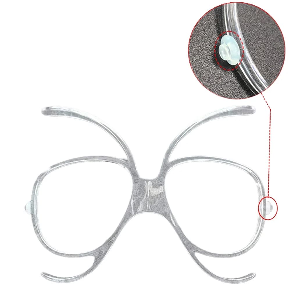 1 Pezzo Adattatore Ottico Flessibile Trasparente per Occhiali da Sci, Montatura per Lenti Graduate, Accessorio per Occhiali da Snowboard e Sport Invernali