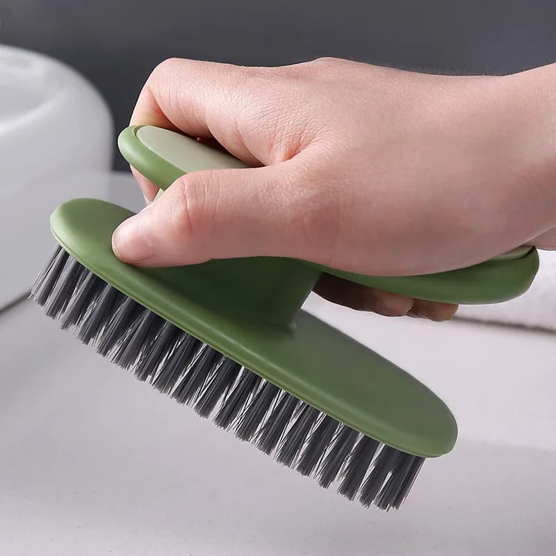 Spazzola per bucato, spazzola per pulizia multifunzionale a manico lungo con setole morbide, uso domestico, non danneggia i vestiti