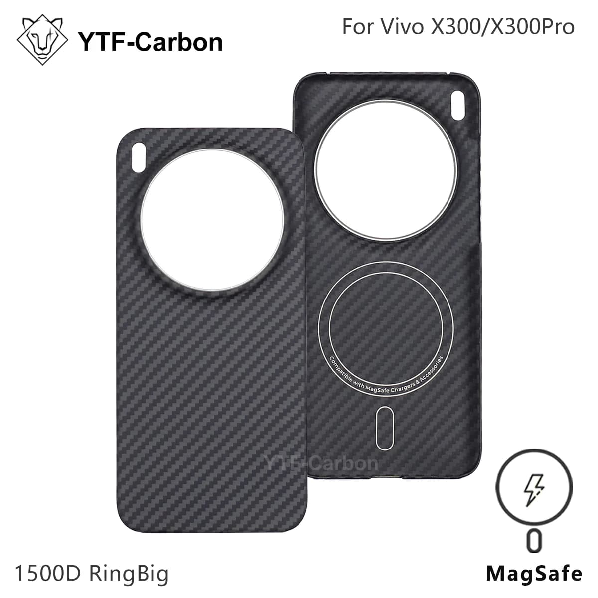 YTF-Carbonio Per Vivo x300 custodia in fibra aramidica Kevlar magnetico magsafe Thin Light premium X300 pro cover Slim nero uomo duro