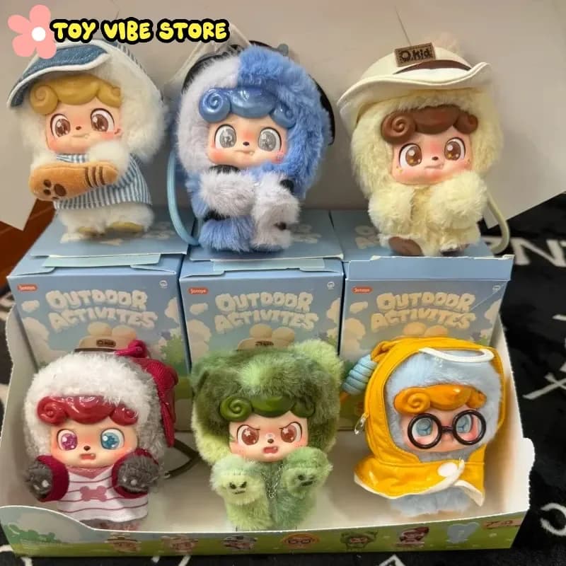 New Q.Kid Outdoor Activities Series Blind Box Q Kid Vinyl Doll Mystery Box Pendant Kawaii Boy Anime Toy Keychain Girl And Kids