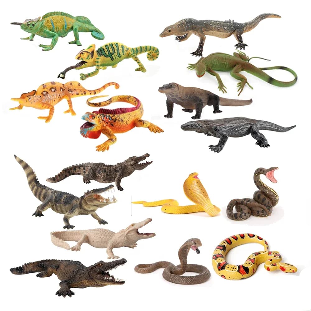 Modellino in plastica di camaleonte, iguana, coccodrillo, figurina di rettile Moloch, action figure, giocattoli per bambini, giochi, regali per bambini
