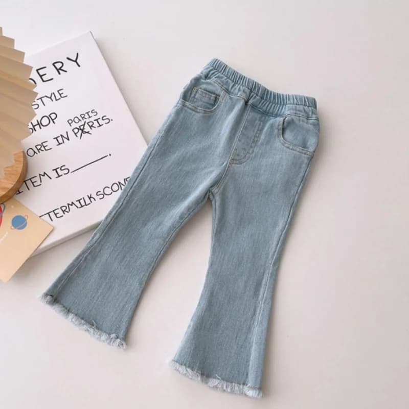 Nuovi Jeans da ragazza primaverili e autunnali pantaloni svasati pantaloni elasticizzati per bambini pantaloni Casual per bambini Outwear Girls