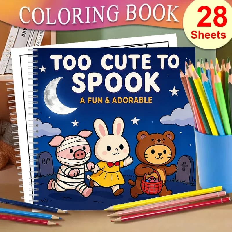 Too Cute to Spook Coloring Book for Adult | Colouring Book, Birthday Day Gift, Back to School Supplies, Adults Cute Drawing Book