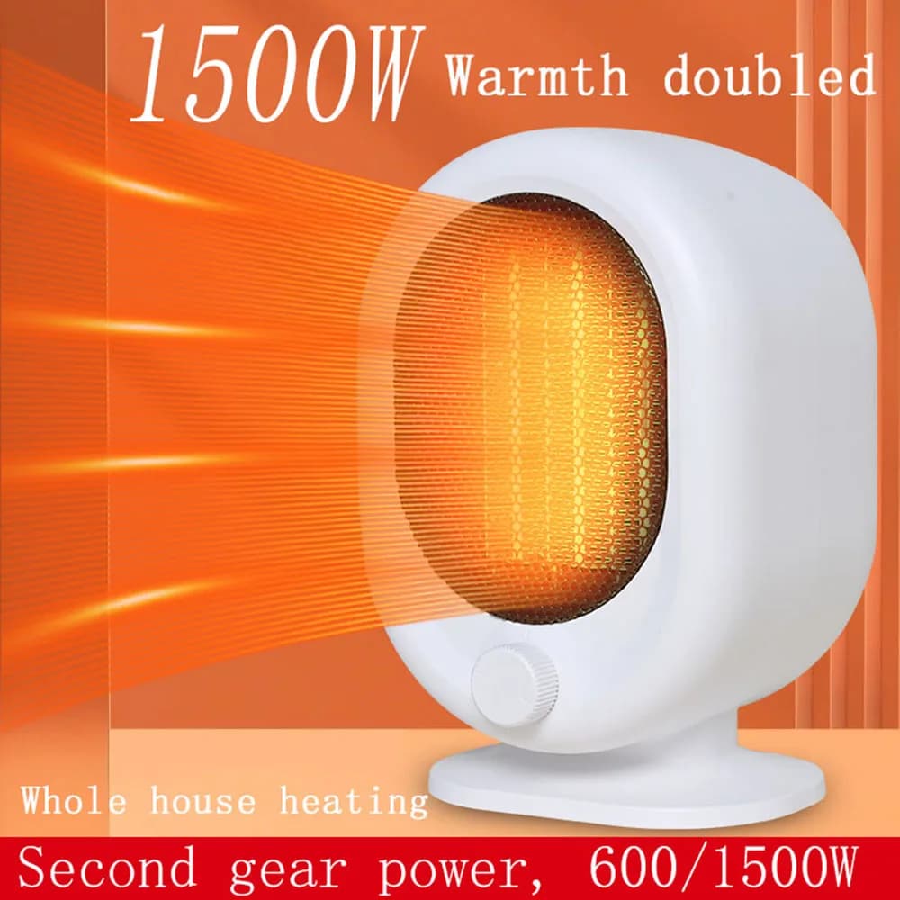 1500W Desktop Riscaldatore Elettrico Inverno Mini Ventilatore di Riscaldamento Portatile Home Office PTC Riscaldamento In Ceramica Ventilatore di Aria Calda Macchina Scaldino