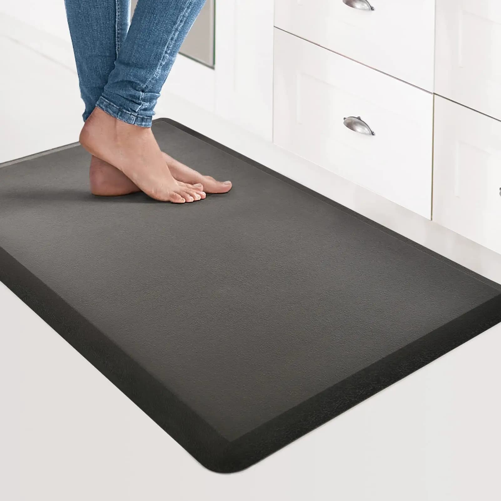 Tappetino da cucina imbottito anti-fatica, 17,3" x 47,2", Tappetini da cucina antiscivolo impermeabili e spessi, Comfort ergonomico e resistente