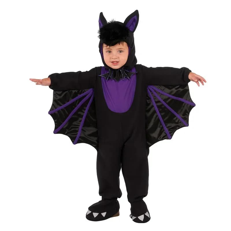 2025 Costume da pipistrello vampiro per bambini di Halloween Animale nero Simpatico costume da bambino Costume da pipistrello