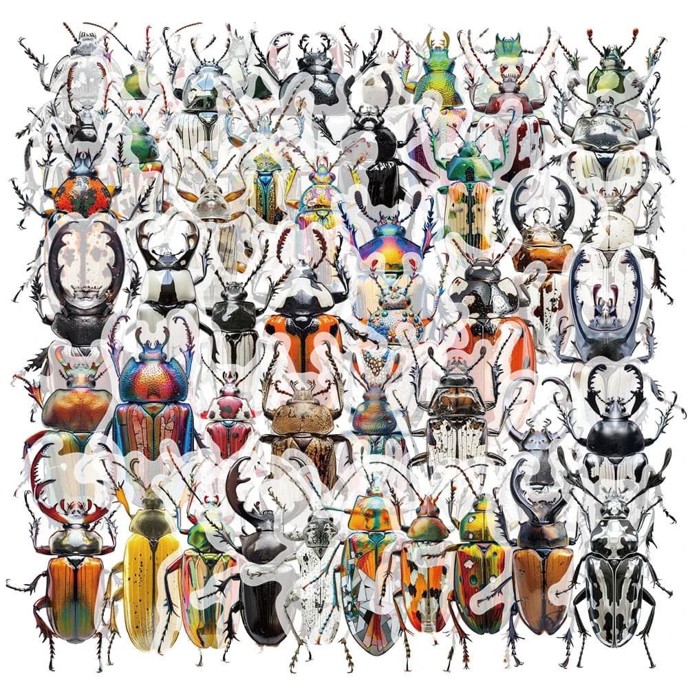 10/30/50pcs Trasparente Sveglio Del Fumetto Insetto Scarabeo Adesivi Decalcomanie Del Computer Portatile Del Telefono Auto Bagagli Da Viaggio Adesivo Impermeabile giocattoli per bambini