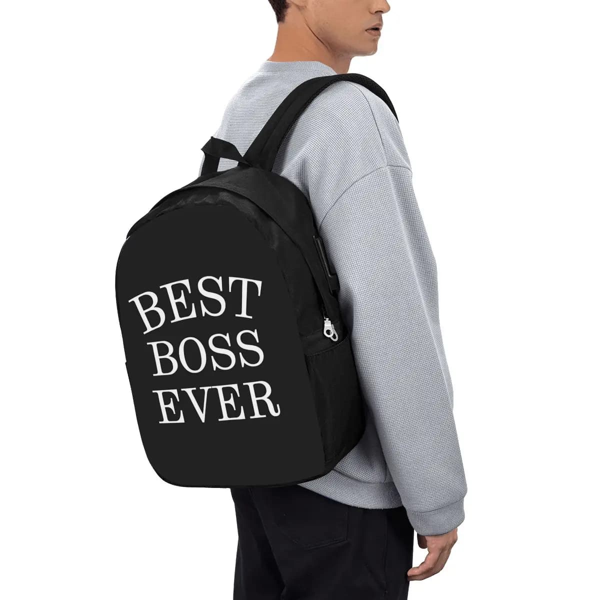 Zaino Lady Best Boss Ever, borsa da viaggio per notebook, borsa per computer, borsa da scuola per studenti universitari, borse a tracolla per laptop per uomo e donna