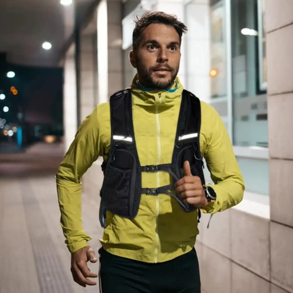 Reflective Raincoat, Adjustable and Breathable, Multifunctional Hydrating Bag
