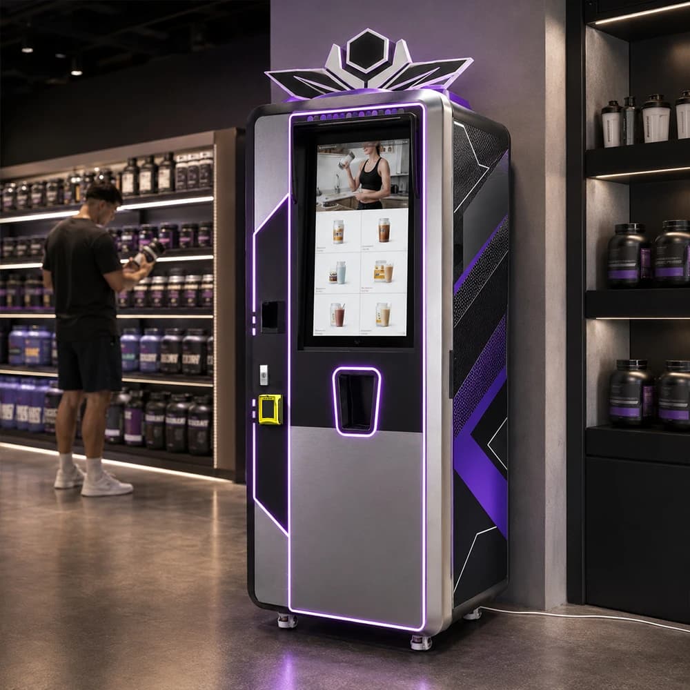 Automatic Whey Protein Powder Vending Machine, Custom Smart 32" Touchscreen Equipment with Manufacturer OEM Customization