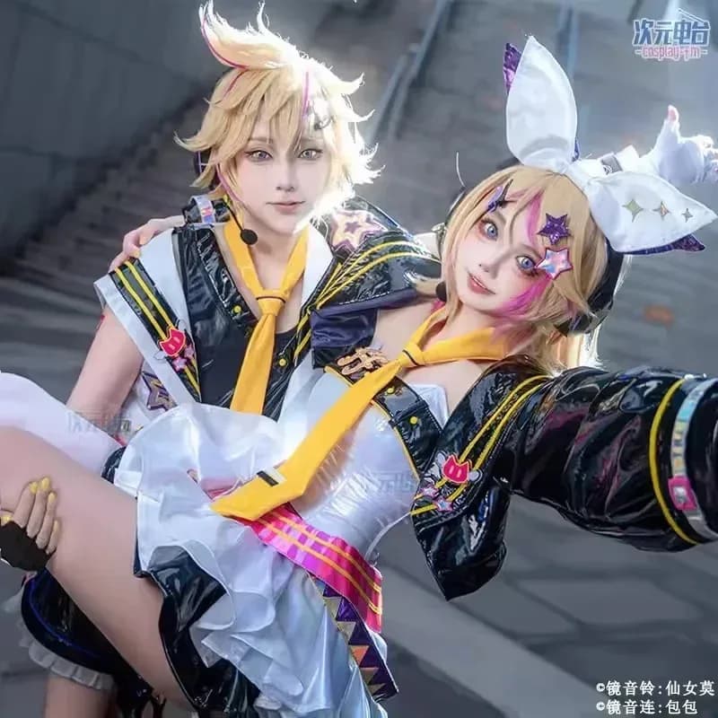 Game Muse Dash e gonna giacca Mikuu Rin Len Abiti uniformi Costumi cosplay anime Parrucca costume di Halloween;8's,6;