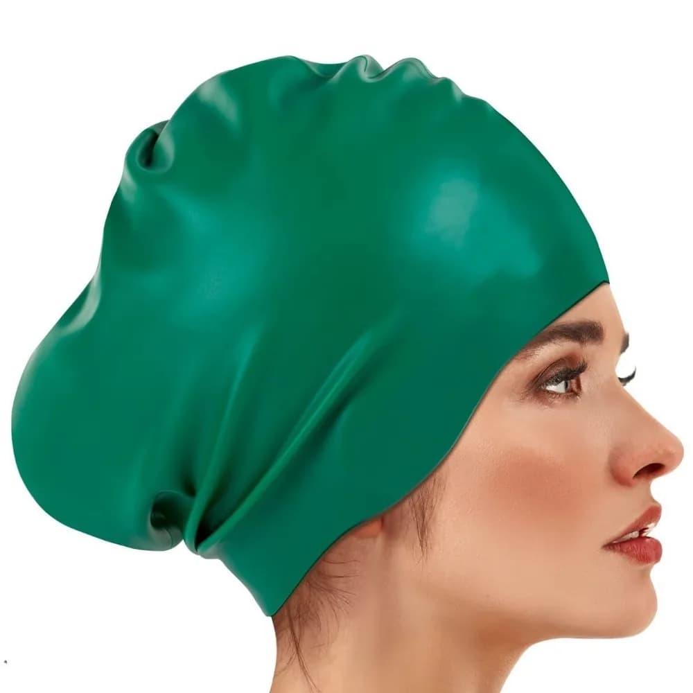 Elastic Silicone Swim Headgear Thicken Design Soft Waterproof Swim Cap Anti-cold 3D Fit Snorkeling Cap