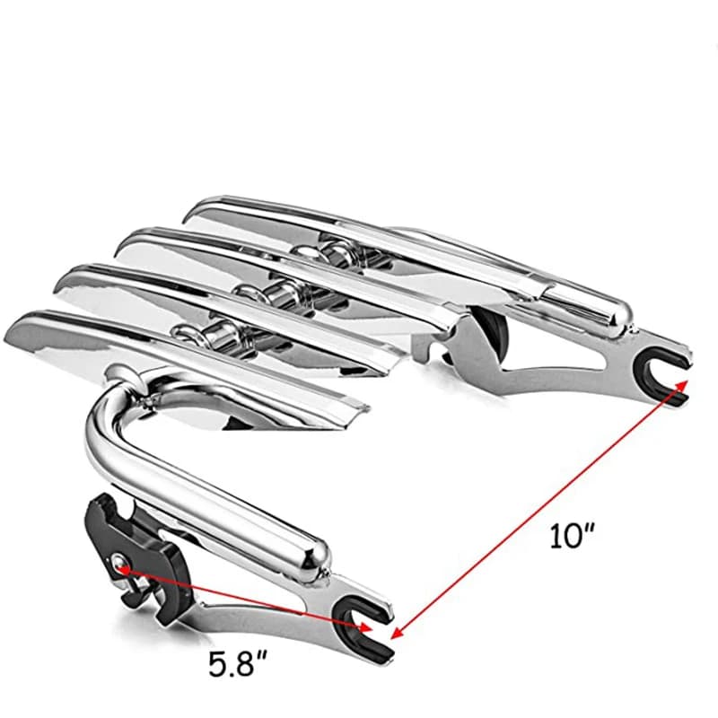 Portapacchi Stealth staccabile per moto in acciaio per Harley Touring Road King Street Glide Electra Glide Road Glide 09-22