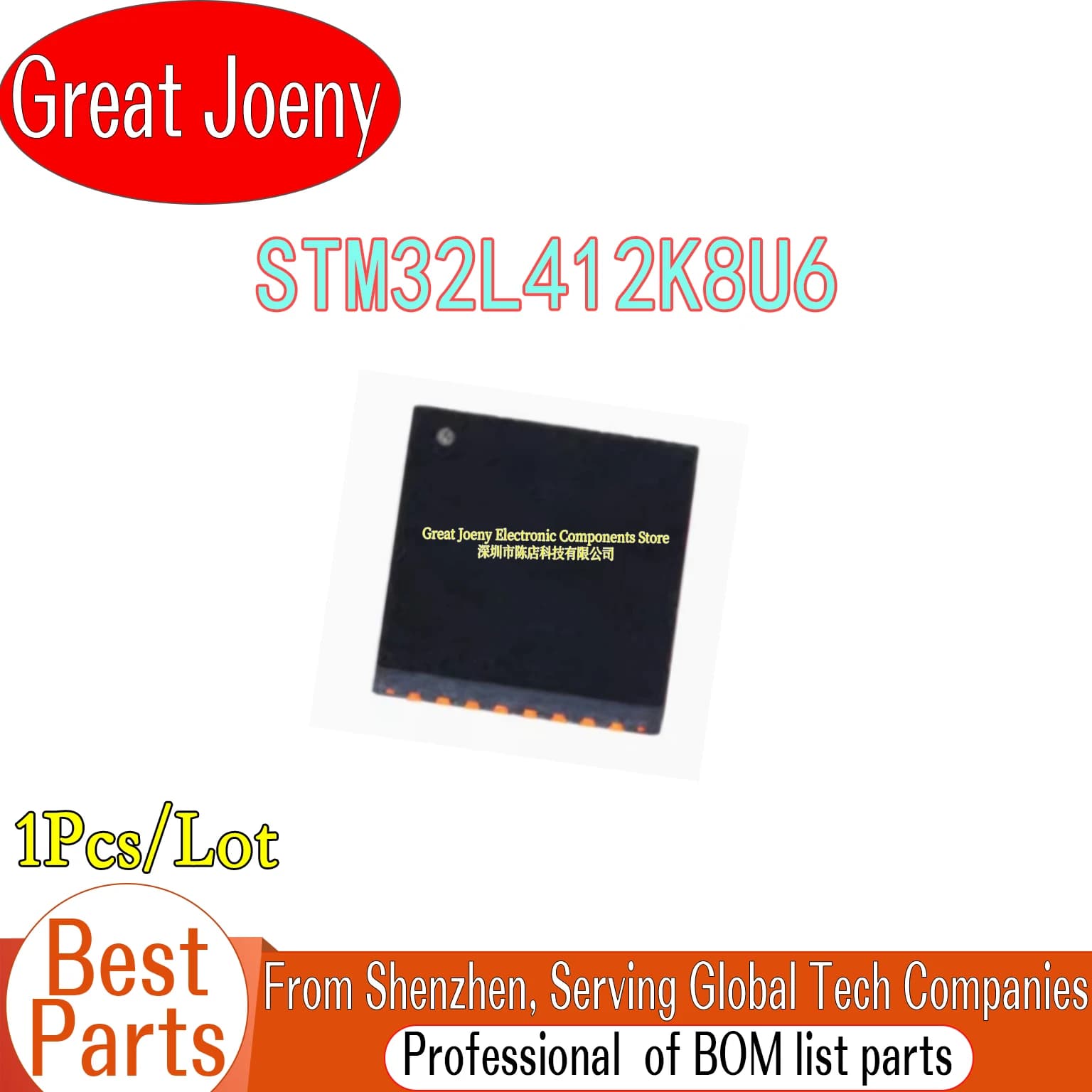 100% nuovo originale STM32L412K8U6 L412K86 IC MCU 32BIT 64KB FLASH Chipset QFN-32