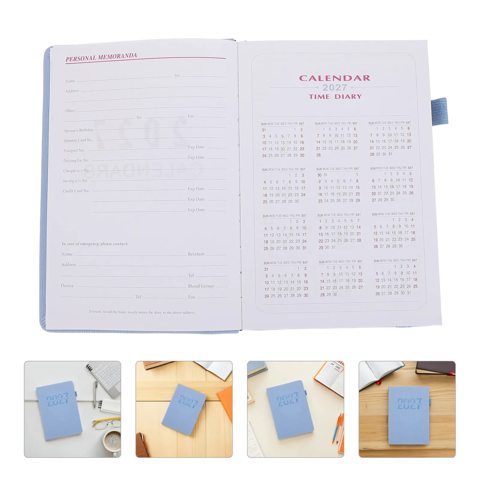 2027 Monthly Weekly Planner Hardcover Organizer Scheduler Office School Meetings Appointment Notebook Daily Calendar Planning
