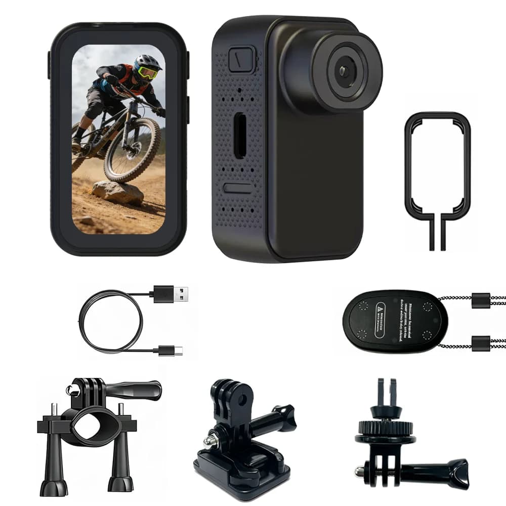 Mini 2K HD POV Thumb Body Camera Portable Wearable Pocket Action Cam for Motorcycle Helmet Bike Outdoor Sports Vlog Recording