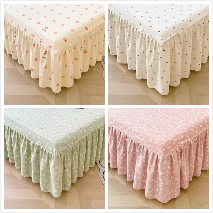 1pc Soft Bed skirt Single/Double/Queen/King Size Duck Style Bed linen (Without pillow)