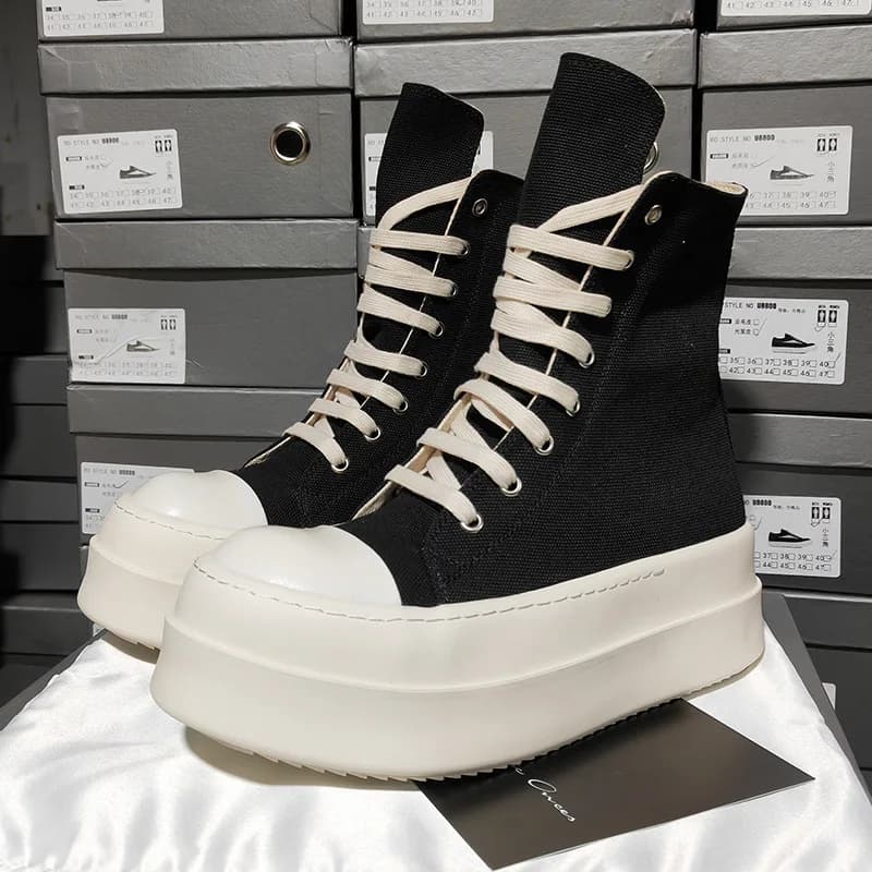 Scarpe Nere con Suola Spessa per Uomo e Donna, Scarpe Casual con Rialzo per Studenti e Coppie, Modello Sponge Cake