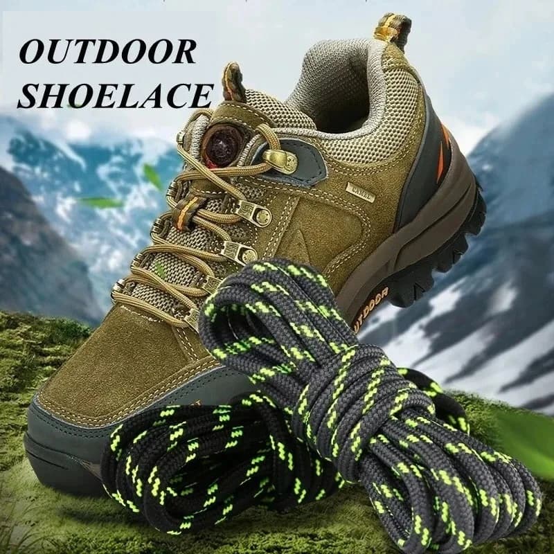 Durable Non-Slip Round Climbing Shoelaces Heavy Duty Hiking Mountaineering Walking Work Boot Replacement Shoestrings