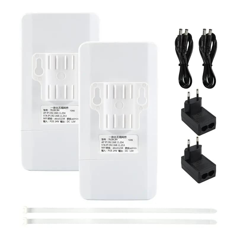 doyou Outdoor WIFI Router Wireless Bridge 2.4G Wifi Repeater 300Mbps Point to Point Wifi Signal Amplifier Range 1KM EU Plug