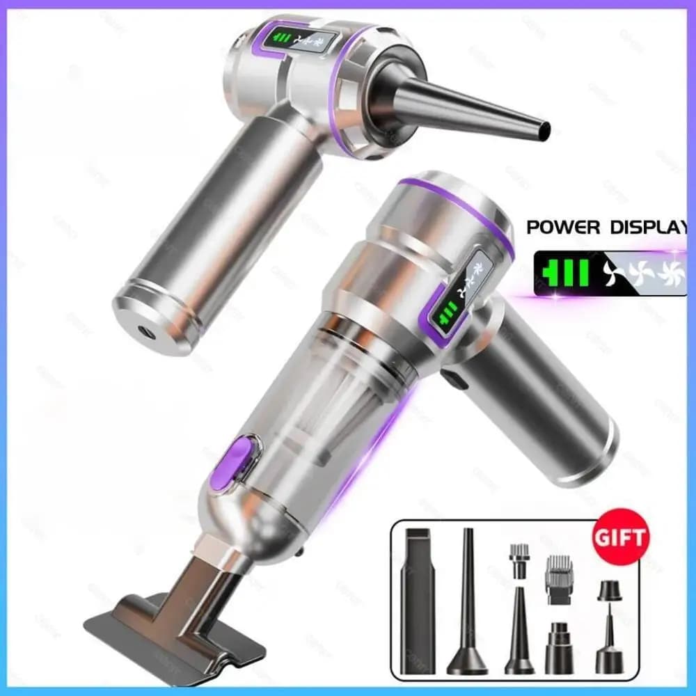 Aspirapolvere per Auto 998000PA Senza Fili, Potente e Portatile, Mini Aspirapolvere per Casa e Auto, Soffiatore Manuale