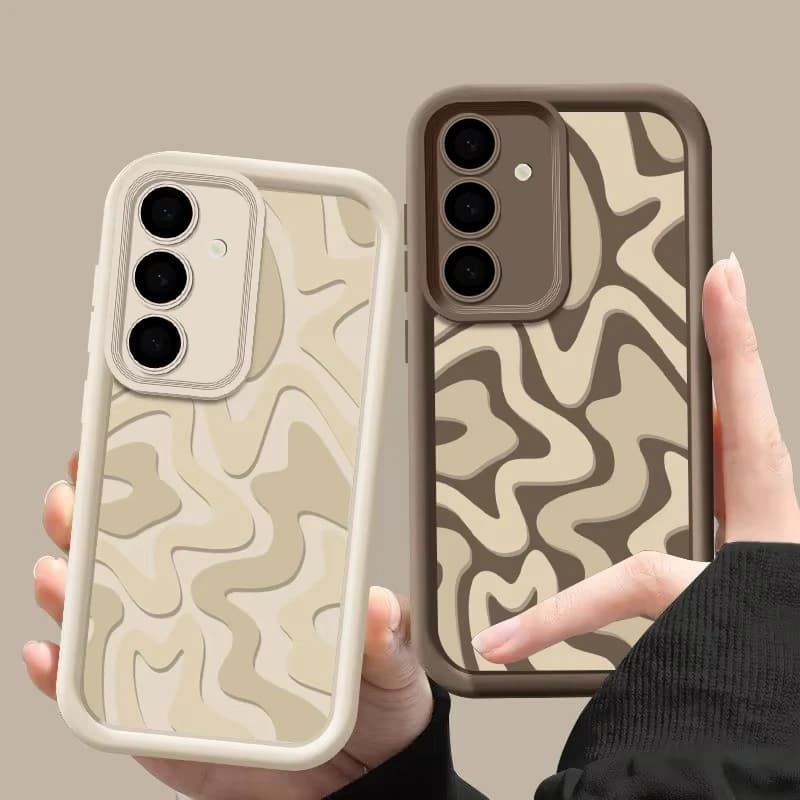 Striped Pattern Phone Case For Samsung Galaxy A55 A54 A15 A14 A25 A35 A52 A53 5G S24 S23 Ultra Plus S22 S21 FE Silicone Cover