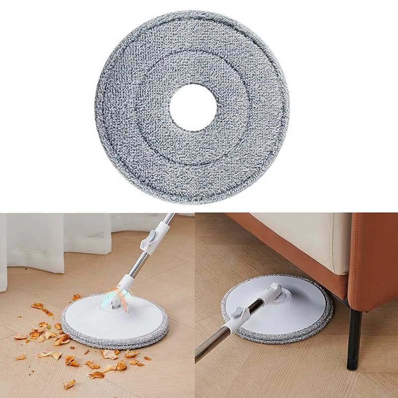 25 centimetri Rotonda Mop Testa Panno Spin String Per La Pulizia Dei Pavimenti Pad Sostituzione Della Casa Accessori Universali 360 Rotante Barile Asciugamani
