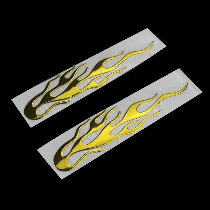 2 pezzi auto moto 3D fiamma fuoco adesivo riflettente decalcomania in vinile Cruiser Chopper ATV doppia bici sportiva Bobber
