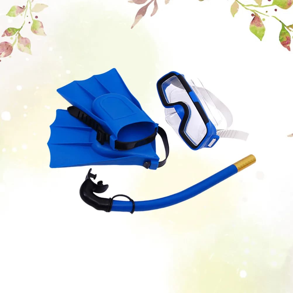 Set Premium per Snorkeling: Maschera, Boccaglio Confortevole, Pinne con Suola Flessibile e Resistente all'Usura per Nuoto e Immersioni