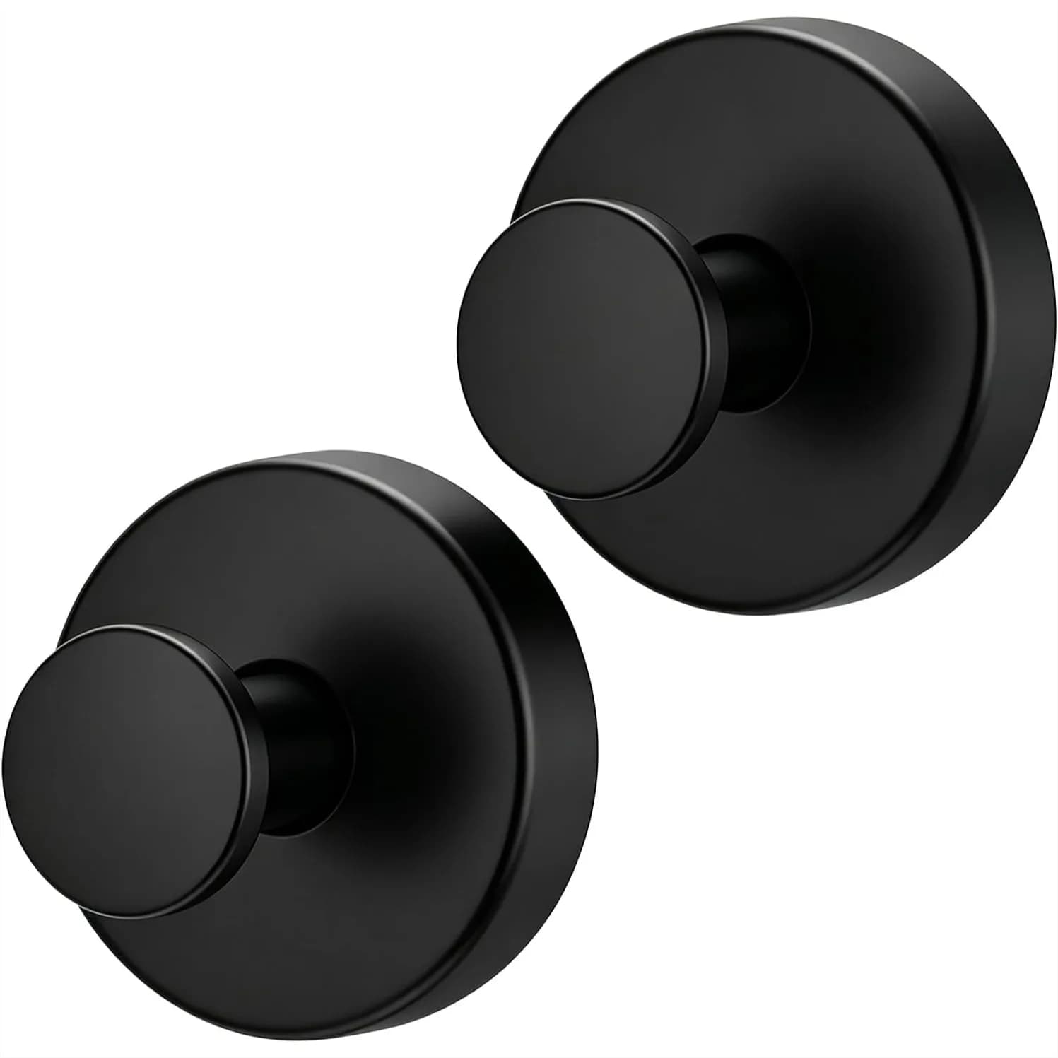 Ganci a ventosa, ganci doccia in acciaio inossidabile per bagno, porta asciugamani resistente, ganci rimovibili impermeabili (2 neri)