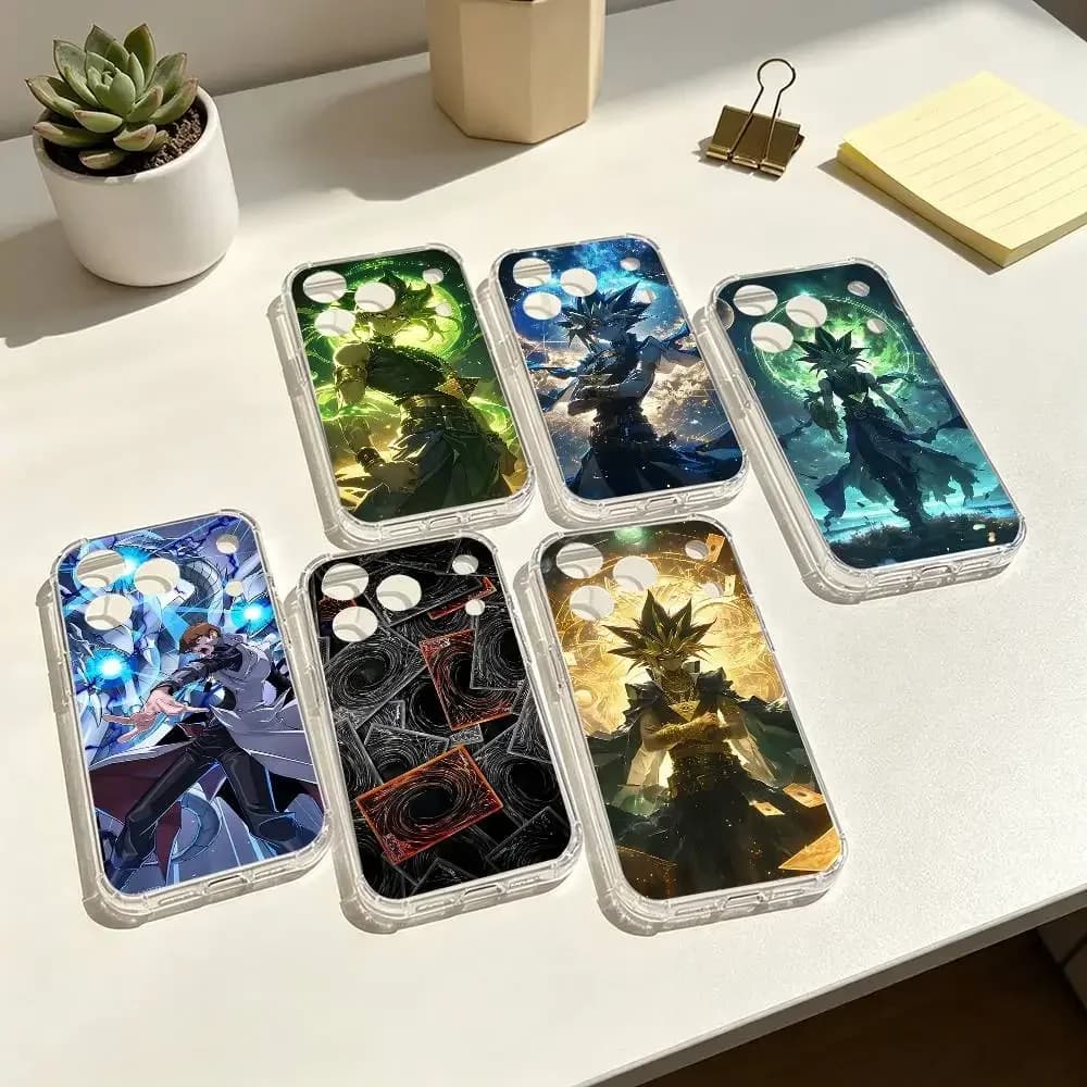 Anime Y-Yu Gi Oh Yugioh Phone Case Transparent IMD For IPhone 17 16 15 14 13 12 11 PRO MAX PLUS Mini Soft Cover