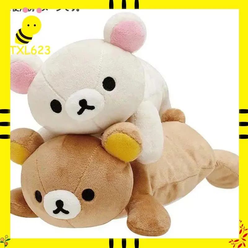 Japanese‑Style Cute Easy Bear Soft Plush Pencil Bag Rilak Kuma Pencil Cases Cartoon Large‑Capacity Stationery For School Gifts