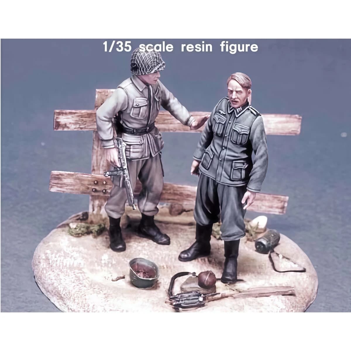 Kit modello non verniciato in resina 1/35, prigioniero della guerra tedesca della divisione aviotrasportata americana (con base) non assemblato e non verniciato GK, 1523R
